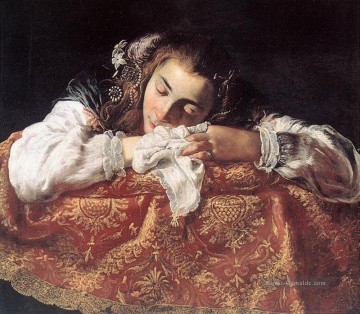 Sleeping Mädchen Barock figures Domenico Fetti Ölgemälde